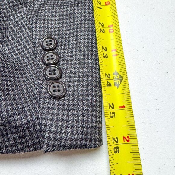 VTG Brooks Brothers 346 Blazer Mens 46L Gray Worsted Wool Office Casual Wedding - Picture 13 of 16